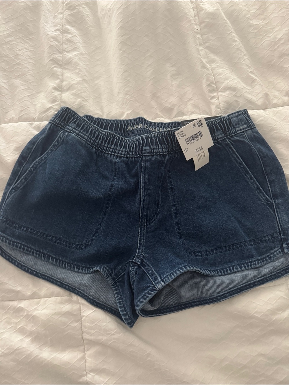 a new day Indigo Denim Elastic-Waist Women's Jean Shorts
